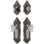 Grandeur Grande Victorian Long Plate Entry Set with Chambord Crystal Knob in Polished Nickel