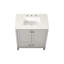 Meuble-lavabo gris de 30 po avec lavabo. Armoire en bois massif entièrement assemblée. Comptoir en marbre. Tiroirs à fermeture en douceur. Profondeur 29,36 po, largeur 18,76 po, hauteur 34,72 po. Poids 93,36 lb. Rangement moderne. Bricolage