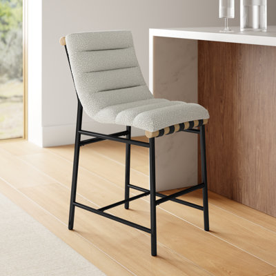 Nicco Cream Polyester Stool (Set of 2)