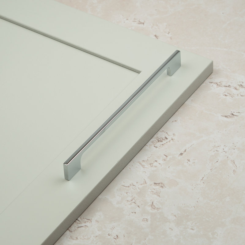 Polished Chrome Slim Squared D-Bar Handles, 224mm