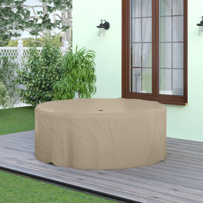 Round Table and Chair Cover with Umbrella Hole by Arlmont & Co.