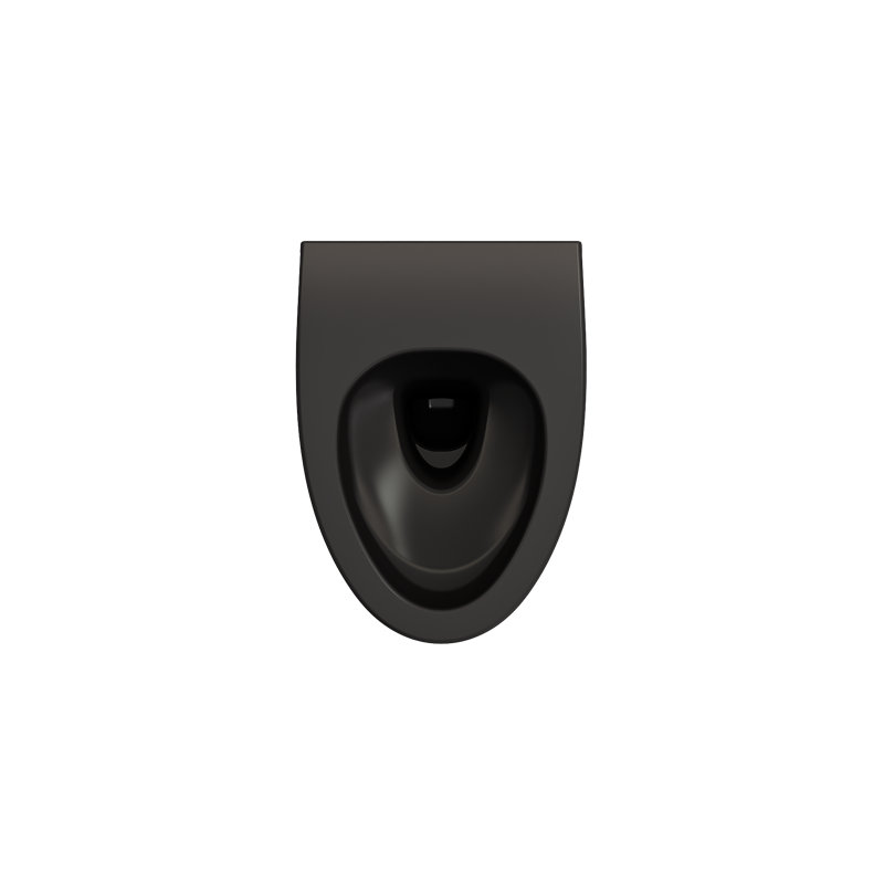 Milano Wall-hung Elongated Toilet Bowl, Matte Black