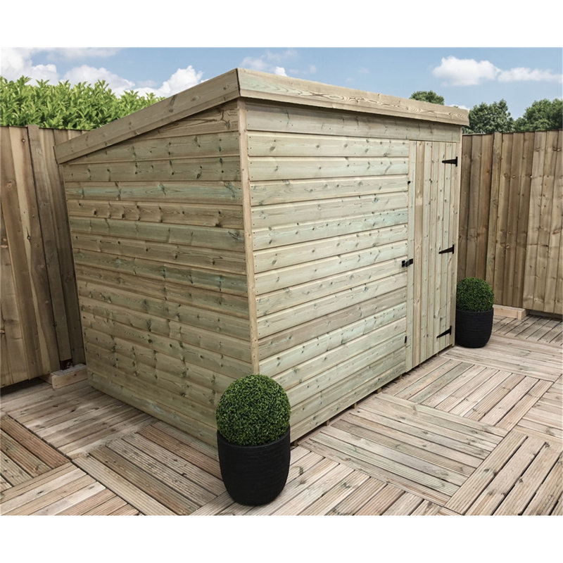 Jenne Solid Wood Garden Shed, 7ft. W x 5ft. D
