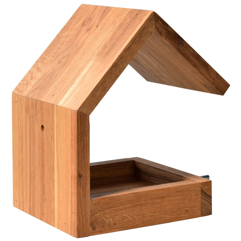 Olvera Wood Hanging Tray Bird Feeder