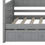 Lit à baldaquin simple avec lit gigogne simple, structure de lit de jour en bois, canapé-lit, base de lit plateforme pour enfants, adolescents, adultes-380328478