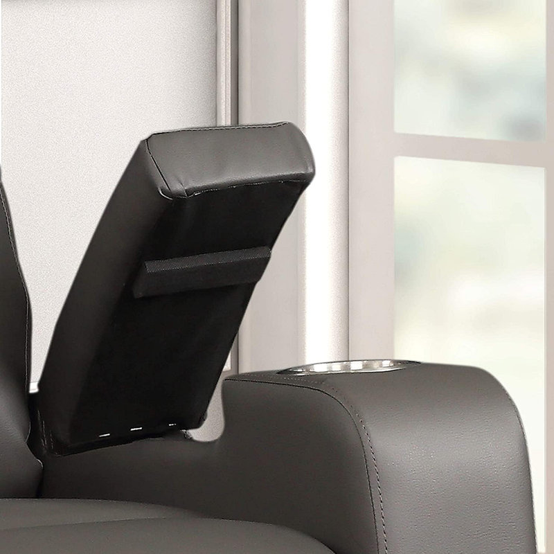 Collection Modern Terry, similicuir rembourré avec fauteuil inclinable électrique, gris