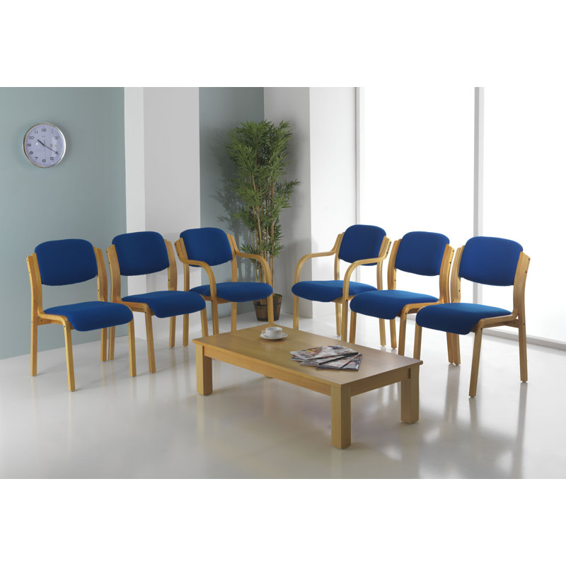 Sayler Armless Stacking Chair, Royal Blue Pyra