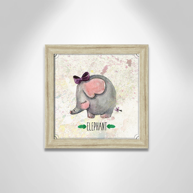 Jungle Day 3' Wall Decal, Beige Flat Framed, 12" H x 12" W x 0.6" D