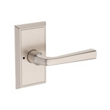 Kinsella Privacy Lever with Chamfered 5in Rose in Lifetime (PVD) Polished Brass