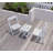 HIPS Foldable Small Table And Chair Set With 2 Chairs And Rectangular Table  White