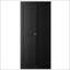 Armoire de cuisine robuste en métal noir avec 4 tablettes réglables, capacité de 110 lb et peu encombrante pour les maisons modernes