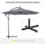 Aarun 295cm Cantilever Parasol