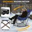 Chaise berçante chauffante avec banc d'alimentation, chaise de camping pliable et surdimensionnée à température réglable-1782333233