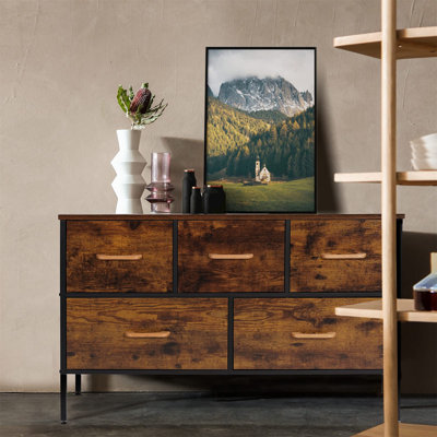 Nysa 97.6cm W 5 - Drawer Chest of Drawers