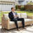 Pool Sofa,Outdoor Patio Sofa,Garden Rattan Wicker Sofa-1125733178