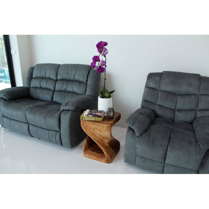 Table de bout en bois massif Channen, H 20 po x l 15 po x P 15 po, Bois brun