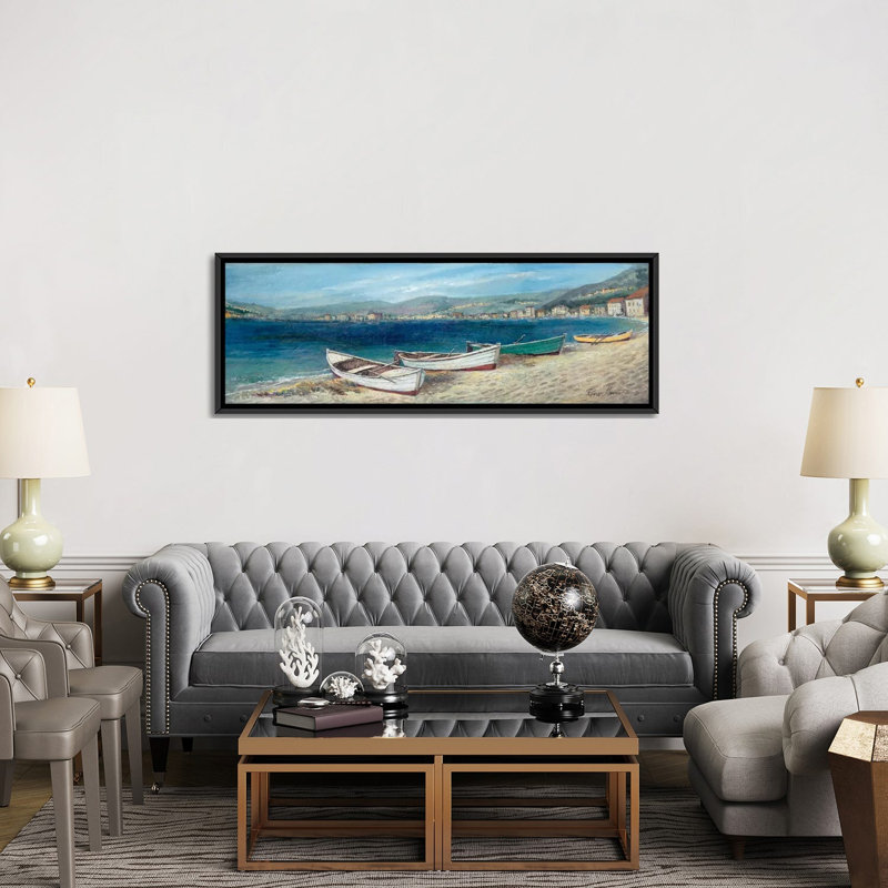 « summer wind », impression sur toile, H 20 po x l 60 po x P 1,5 po, Toile avec cadre noir