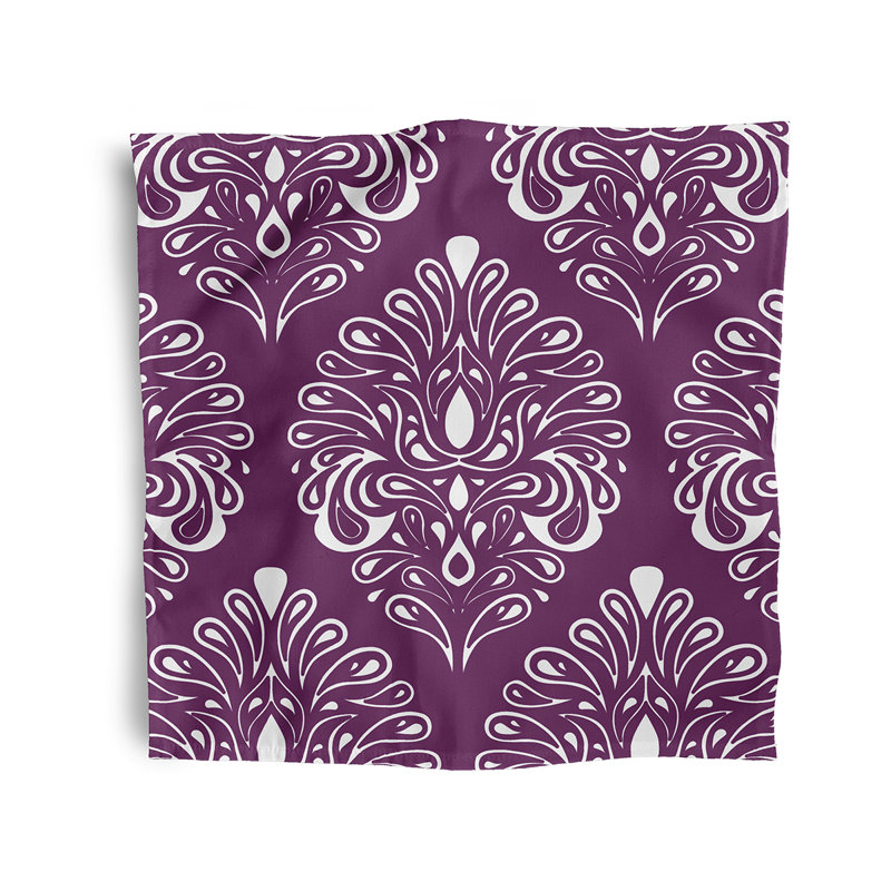 Selina Polyester Floral Square Napkin, Purple