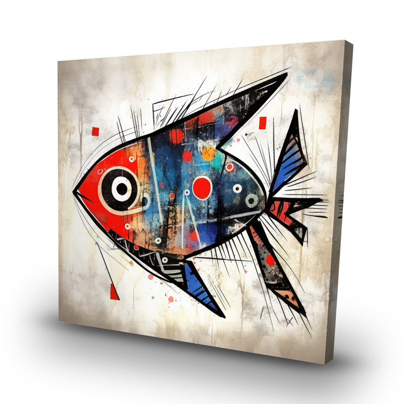 Fish gaze - 32"x32" art on canvas