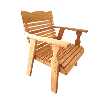 2 pi Chaise en cèdre classique, fabriquée Amish (non teintée)