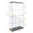 Modern Glass Display Cabinet With LED Lights, Quick-Assembly Antique Cabinet, Tempered Glass Bookshelf, Suitable For Living Room And Bedrooms, 2-Door 4-Shelf-1205183971
