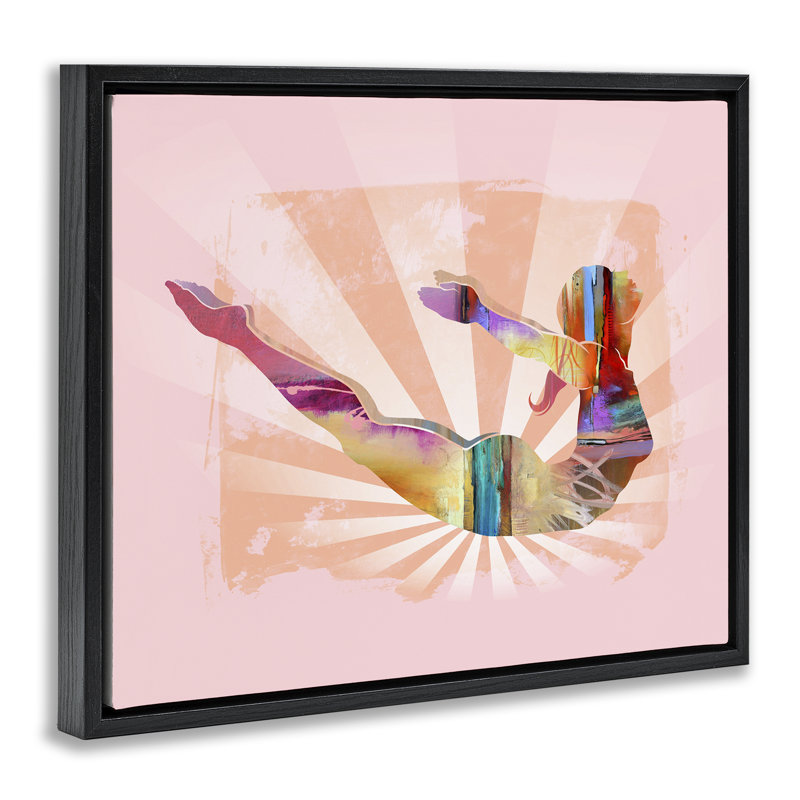 "Abstract Mindfulness", art mural encadré flottant par Tim Parker, H 25 po x l 31 po, Cadre flottant noir de jais