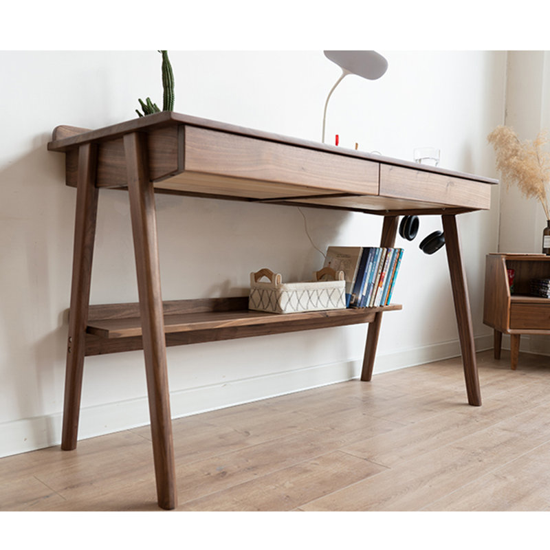 Bureau créatif de style américain, Noyer, H 29,53 po x l 47,24 po x P 23,62 po