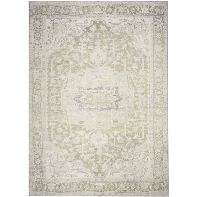 Henricks Machine Washable Vintage Area Rug, Rectangle 4' x 6'