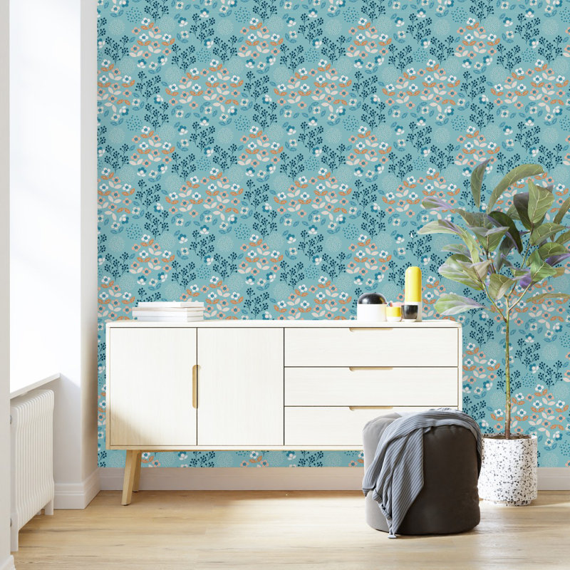 Floral Tile, 2.08' W x 10.42' L