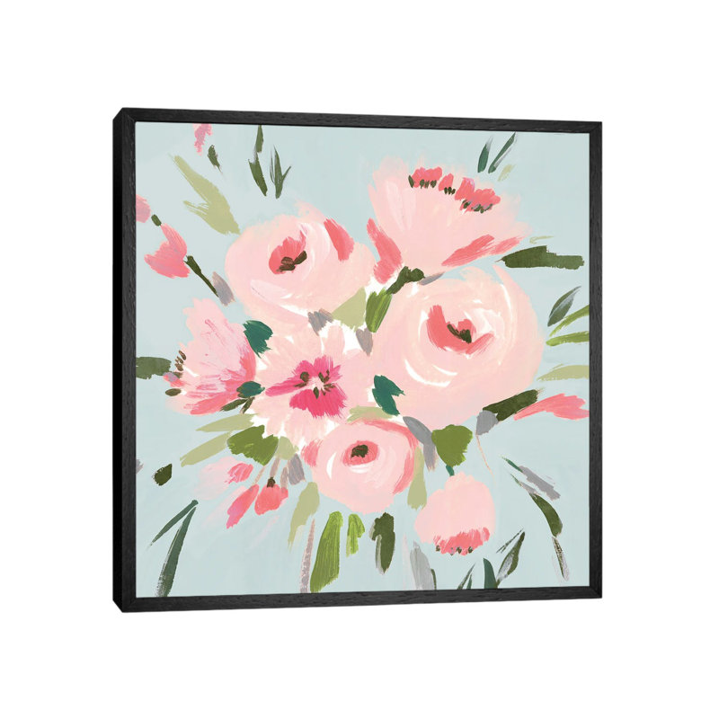 Pink Inspiration II 1 Piece Painting on Canvas, 66.04 cm H x 66.04 cm W, Black Framed
