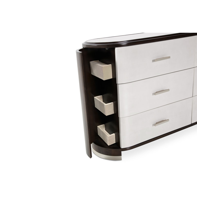 Paris Chic 6 Drawer 70.5'' W Double Dresser with Mirror