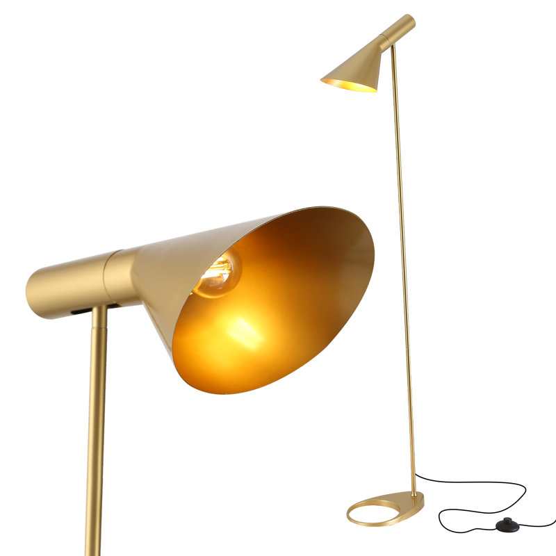 Lampe sur pied fantaisie dorée 51,2 po Soila