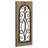 Clemmie Wood Window Inspired Scroll Brown Wall Decor with Metal Scrollwork Relief