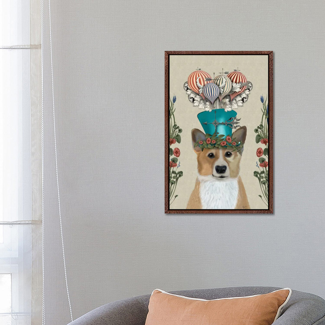 Corgi II von Fab Funky - Galerie-verpackte Leinwand Giclée auf Leinwand