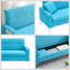 Canapé de rangement 57 po - 2 places compacte avec rangement caché - bleu-219253554