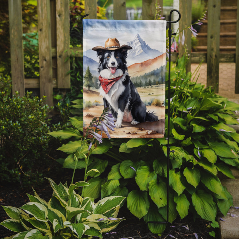Drapeau Cowboy Welcome Garden, Border Collie