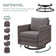 Nazime Outdoor Patio Swivel Rocking Chairs With Ottomans (Set Of 2)