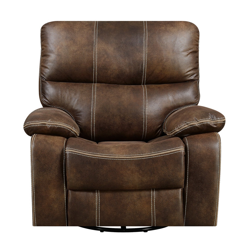 Fauteuil inclinable brun pivotant, Brun