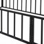 Structure de lit en métal avec clôture et porte-1571954005