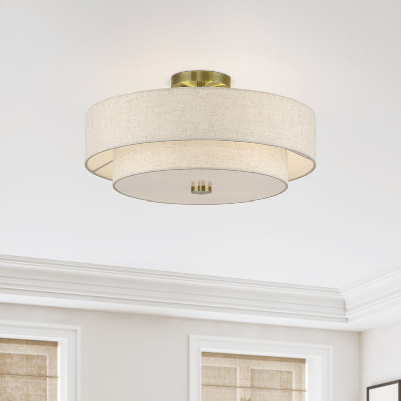 Grande semi-encastrée 4 lumières Acree, Quatre lumières, H 9 po x l 18 po x P 18 po