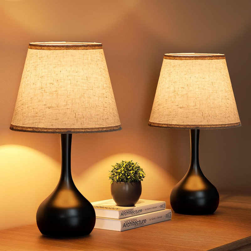 Ensemble de 2 lampes de table de chevet Farmhouse