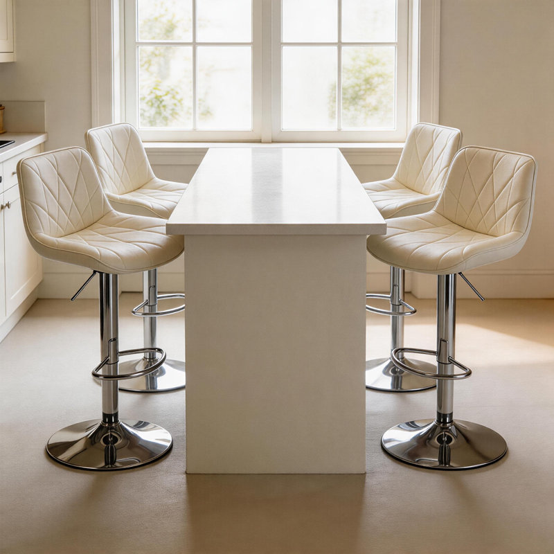 Ensemble de 4 tabourets de bar réglables à hauteur de comptoir Mordern, 4