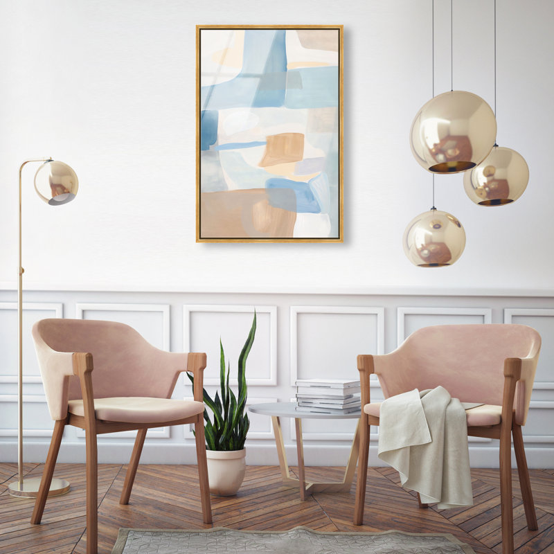 Perimeter Blue (III) High-Gloss Frameless Acrylic Glass Wall Art Abstract Print by Oliver Gal, Ready to Hang, 10 x 15