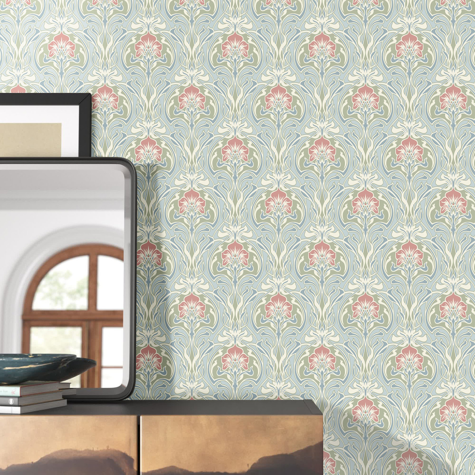 Paintable Wallpaper Roll, Blue