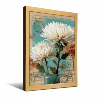 Plantes et fleurs, reproduction de carte postale rétro sur toile
