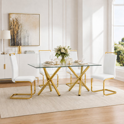 Ensemble de salle à manger 5 pièces Modern Glam