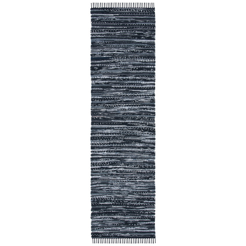 Tapis en coton tissé à la main Rag, Tapis de couloir 2 pi 6 po x 4 pi