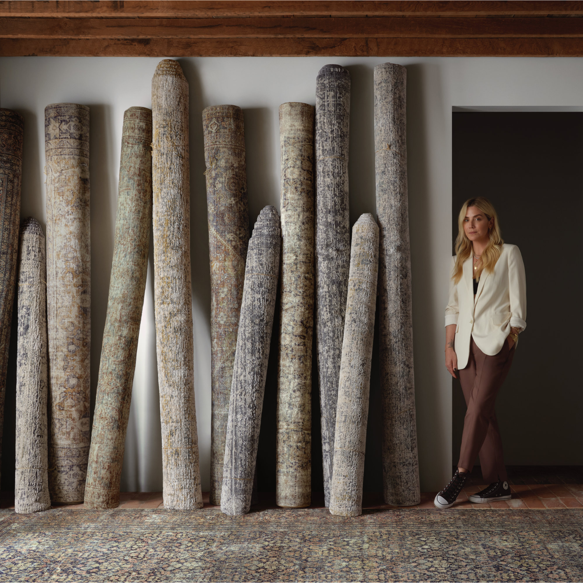 Amber Lewis x Loloi Sunset / Ink Area Rug feat. CloudPile