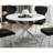 Modern Dining Furniture 1pc Round Faux Marble Top Dining Table