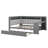 Full Size Wood Daybed With Storage Shelves & Trundle, Charging Station & LED Light, Desk & Upholstered Headboard And Backrest-904085121